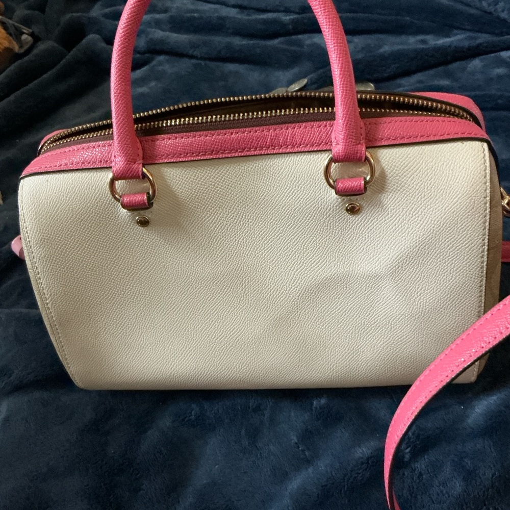 Coach Pink and Cream Shoulder Bag